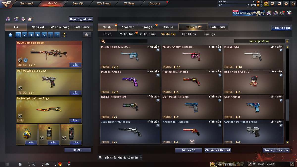 shop acc cf uy tin gia re